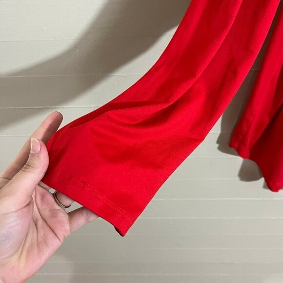 Lane Bryant Red V Neck Tunic SZ 22 / 24 - Picture 6 of 7